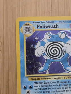 Poliwrath Holo 15/130 WOTC Base Set 2 Rare LP Vintage Pokemon Card - Image 3