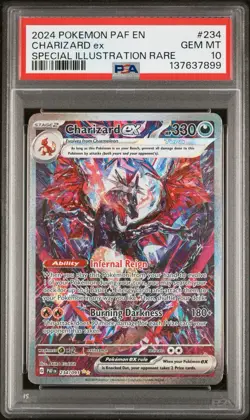 2024 POKEMON PALDEAN FATES SPECIAL ILLUSTRATION RARE #234 CHARIZARD EX PSA 10 - Image 3