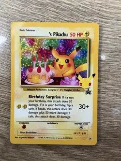 Pokemon Pikachu TCG Birthday Celebrations Card #24 25th Anniversary Edition NM/M - Image 1