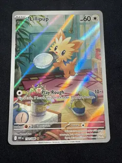 2025 Pokemon SV White Flare WHT EN Lillipup Illustration Rare #154/086 - Image 1