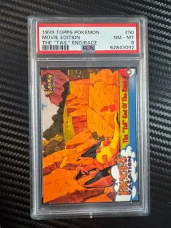The Tail End of the Race PSA 8 Mint 1999 Topps Pokemon Movie Edition #50 *BTX - Image 1