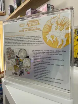 Pokemon Center Brilliant Stars ETB Sealed w/ Target Clear Case - Image 3