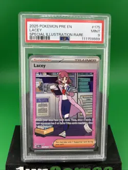 💎 POKEMON PRE EN-PRISMATIC EVOLUTIONS 175/131 LACEY SIR PSA 10 - Image 1