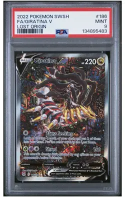PSA 9 Giratina V Lost Origin 186/196 Holo Alt Art Ultra Rare SWSH Pokemon MINT - Image 1