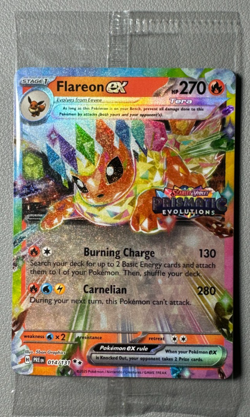 Pokemon Prismatic Evolutions Flareon ex 014/131 Surprise Box Stamped Sealed QTY - Image 1
