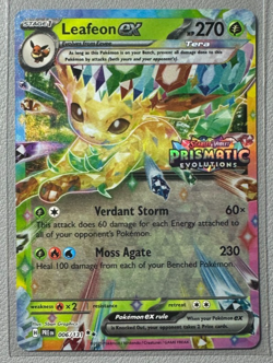 Pokemon Prismatic Evolutions Leafeon ex 006/131 Surprise Box Stamped QTY - Image 1