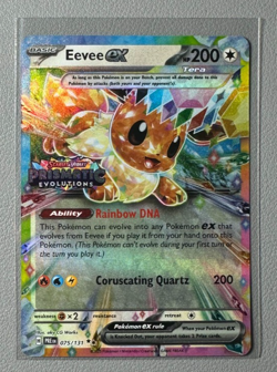 Pokemon Prismatic Evolutions Eevee ex 075/131 Surprise Box Stamped - Image 1