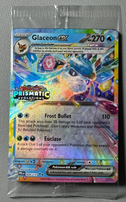 Pokemon Prismatic Evolutions Glaceon ex 026/131 Surprise Box Stamped Sealed QTY - Image 1