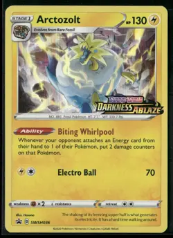 Arctozolt SWSH036 - Pokemon TCG Darkness Ablaze Pre Release Promo NM - Image 1
