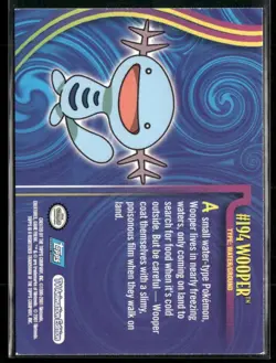 Wooper #194 Silver Foil Blue Logo - Pokemon Topps TV Animation - Image 2