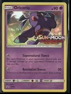 Pokemon TCG Oricorio SM19 Black Star Promo Guardians Rising Pre Release NM - Image 1