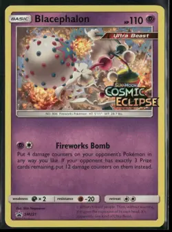 Pokemon TCG Blacephalon SM221 Black Star Promo Cosmic Eclipse Pre Release - Image 1