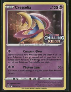 Pokemon TCG Cresselia SWSH114 Black Star Promo Chilling Reign Pre Release NM - Image 1