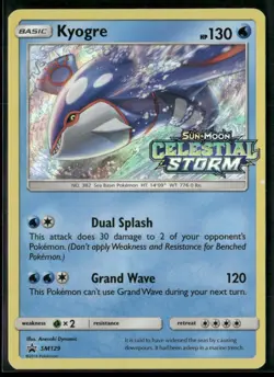 Kyogre SM129 - Pokemon TCG Black Star Promo Celestial Storm Pre Release - Image 1