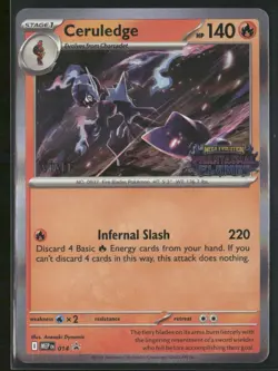 Ceruledge MEP 014 STAFF - Pokemon TCG Phantasmal Flames 2025 Promo NM - Image 1