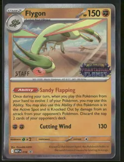 Flygon MEP 016 STAFF - Pokemon TCG Phantasmal Flames 2025 Promo NM - Image 1