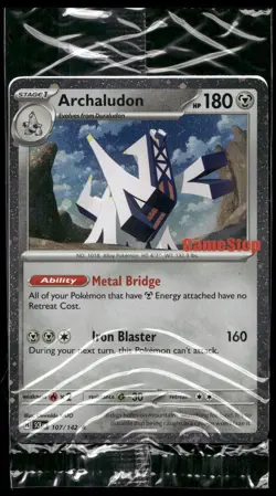 Pokemon TCG Archaludon 107/142 Gamestop Promo Stellar Crown SEALED - Image 1