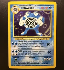 Pokemon TCG Poliwrath 13/102 Base Set Unlimited Holo Rare LP-NM - Image 2