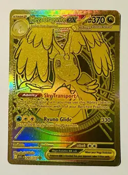 Pokemon Ascended Heroes Mega Dragonite Gold Hyper Rare 295/217 PACK FRESH CLEAN! - Image 1