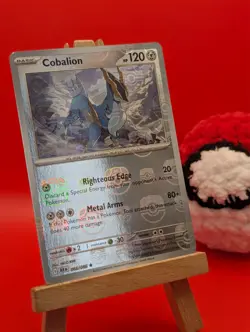 Cobalion 066/086 Master Ball Reverse holo pattern Masterball Black Bolt Pokemon - Image 1