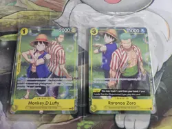 One Piece TCG Learn to Play Promo Roronoa Zoro & Monkey .D. Luffy Sealed Set - Image 1