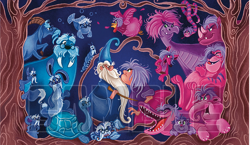 Disney Lorcana Custom Merlin and Madam Mim Sword and the Stone Playmat - Image 1