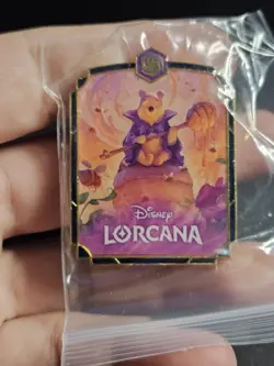 *NEW* Disney Lorcana Pin Organized Play Promotial Item Floodborn Winnie the Pooh - Image 1