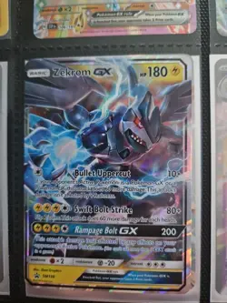 Pokemon TCG Zekrom GX SM138 SM Full Art Ultra Rare Holo Dragon 180 HP Card Stock - Image 1