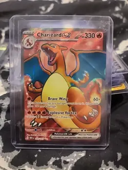 Pokemon TCG Charizard EX Holo Ultra Rare Card 183/165 Scarlet & Violet 151 - Image 1