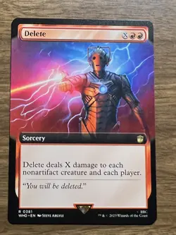 Magic The Gathering: Dr Who Delete Extended Art Rare Card - Image 1