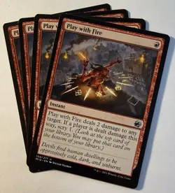 4x Play with Fire Playset, English Innistrad: Midnight Hunt MTG Magic x4 - Image 1