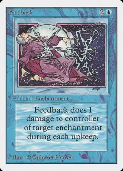 Feedback Unlimited HEAVILY PLD Blue Uncommon MAGIC THE GATHERING CARD ABUGames - Image 1