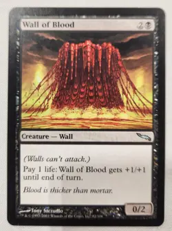 MTG Magic [x1] Wall of Blood [x1] Mirrodin M/NM - Image 1