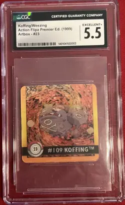 1999 Artbox Pokemon Action Flipz - Weezing Koffing #23 - Premier Edition CGC 5.5 - Image 1