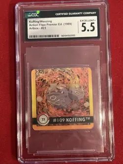 1999 Artbox Pokemon Action Flipz - Weezing Koffing #23 - Premier Edition CGC 5.5 - Image 3
