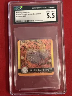 1999 Artbox Pokemon Action Flipz - Weezing Koffing #23 - Premier Edition CGC 5.5 - Image 4
