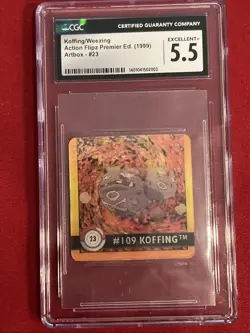 1999 Artbox Pokemon Action Flipz - Weezing Koffing #23 - Premier Edition CGC 5.5 - Image 5