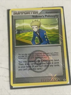 Volkner's Philosophy 98/111 Crosshatch Reverse Holo Pokemon League Promo Card - Image 1