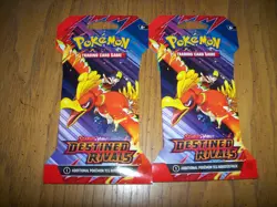 2 POKEMON TCG SCARLET & VIOLET DESTINED RIVALS BOOSTER PACKS - Image 1