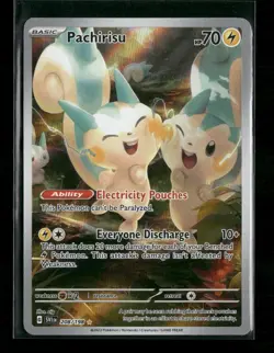 2023 Pokemon Scarlet & Violet Pachirisu 208/198 Holo IR Illustration Rare NM - Image 1