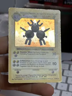#2 Magneton 9/102 Base Set 1999 Shadowless Holo Rare WOTC Pokemon Card TCG - Image 5