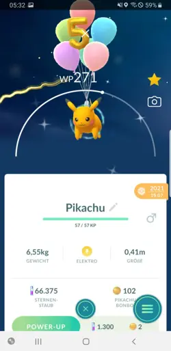 Pokemon Go Shiny Pikachu Flying Balloon 5th Anniversary - Image 1