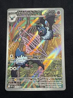 2025 Swoobat 120/086 Illustration Rare Pokemon TCG SV White Flare - Image 1