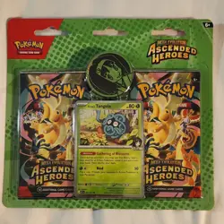 Pokemon TCG Ascended Heroes Erika's Tangela Promo & 2 Booster Packs - Image 1