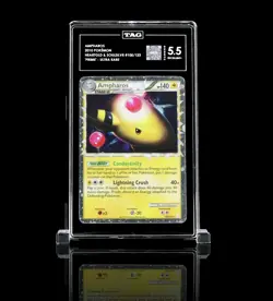 2010 POKEMON HEARTGOLD & SOULSILVER #105 AMPHAROS-HOLO TAG 5.5 - Image 1