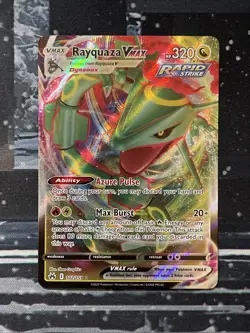 Pokemon Sword & Shield Crown Zenith Rayquaza VMAX 102/159 Ultra Rare - Image 1