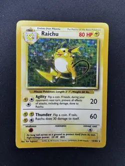 Raichu 014/102 Base Set Unlimited Holo - Pokemon TCG - Vintage - R1 - Image 1
