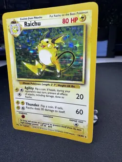 Raichu 014/102 Base Set Unlimited Holo - Pokemon TCG - Vintage - R1 - Image 5