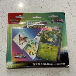 Pokemon 2025!Scarlet Violet Prismatic Evolutions Tech Sticker Collection Leafeon - Image 1