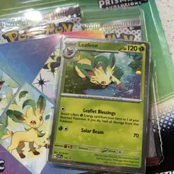 Pokemon 2025!Scarlet Violet Prismatic Evolutions Tech Sticker Collection Leafeon - Image 2